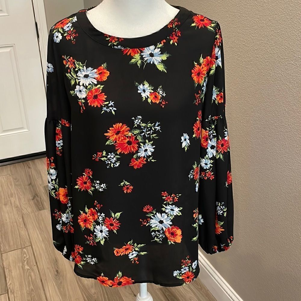 Philosophy Republic Long Sleeve Floral Blouse
